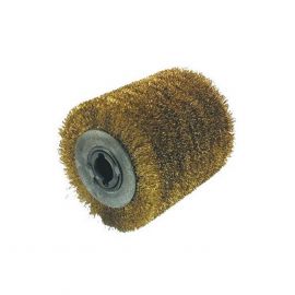 RUPES 9.RFA04 Βούρτσα Σατινιέρας SR Ατσάλινη Επιχαλκωμένη (100MM X 100MM Φ 19MM-1361) Σύρμα 0,2ΜΜ