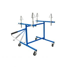 Maestro ART-0219 ΤΡΟΧΗΛΑΤΗ ΒΑΣΗ ΓΙΑ ΡΟΔΕΣ ΑΥΤΟΚΙΝΗΤΟΥ 4 ΘΕΣΕΩΝ, ΜΠΛΕ, 83X83X78CM (4x25=100KG)