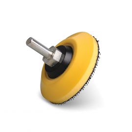 FinoPads FP-22220 ΠΛΑΚΑ ΤΡΙΒΗΣ HOOKIT,ΜΕΣΑΙΑ 11MM,ΘΗΛ-M6, 50MM, ΜΕ ΑΝΤΑΠΤΟΡΑ ΔΡΑΠΑΝΟΥ Φ6 (ΚΙΤΡΙΝΗ)