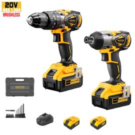 Maestro MCK-20BL KIT BRUSHLESS ΚΡΟΥΣΤΙΚΟ ΔΡΑΠΑΝΟΚΑΤΣΑΒΙΔΟ - ΠΑΛΜΙΚΟ ΚΑΤΣΑΒΙΔΙ (ΛΙΘΙΟΥ 20V - 2X5 Ah)