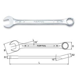 TOPTUL AAEB1616 Γερμανοπολύγωνο 16mm 15° OFFSET