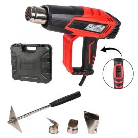 RAIDER Πιστόλι θερμού αέρα 2000W με 5 αξεσουάρ σε βαλίτσα RD-HG26 